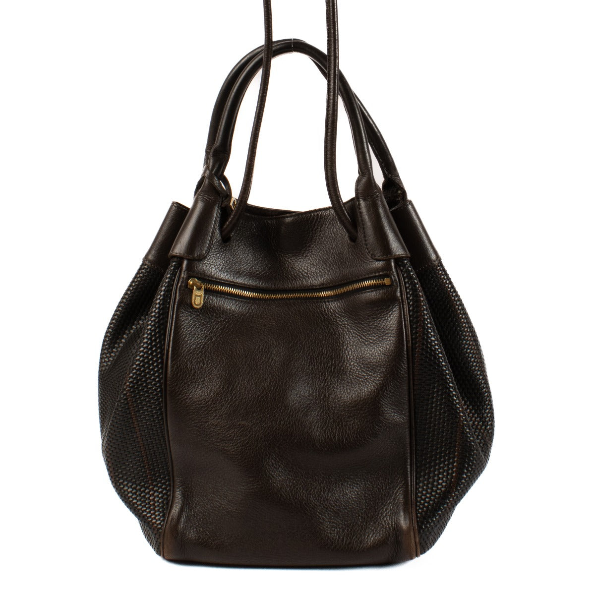 Shop 100% authentic secondhand Delvaux Café/Black Corail Top Handle Bag on Labellov.com