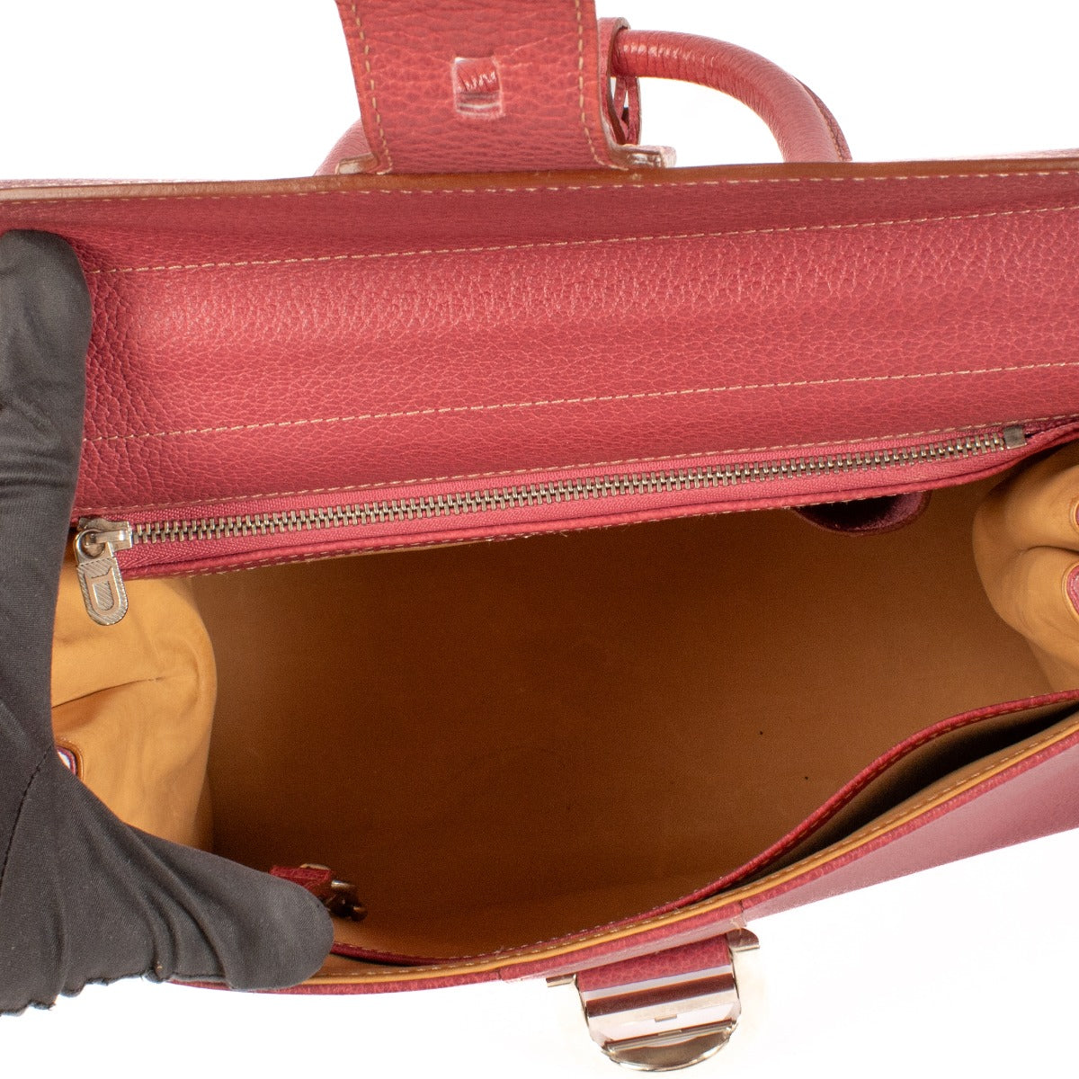Delvaux Framboise Leather Brillant MM