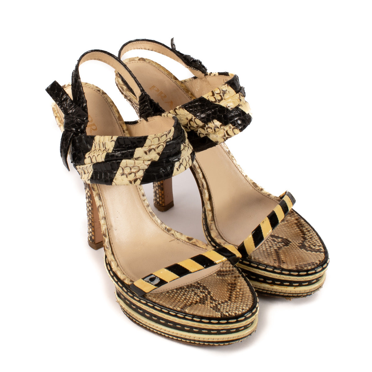 Prada Beige Python Heels - size 39