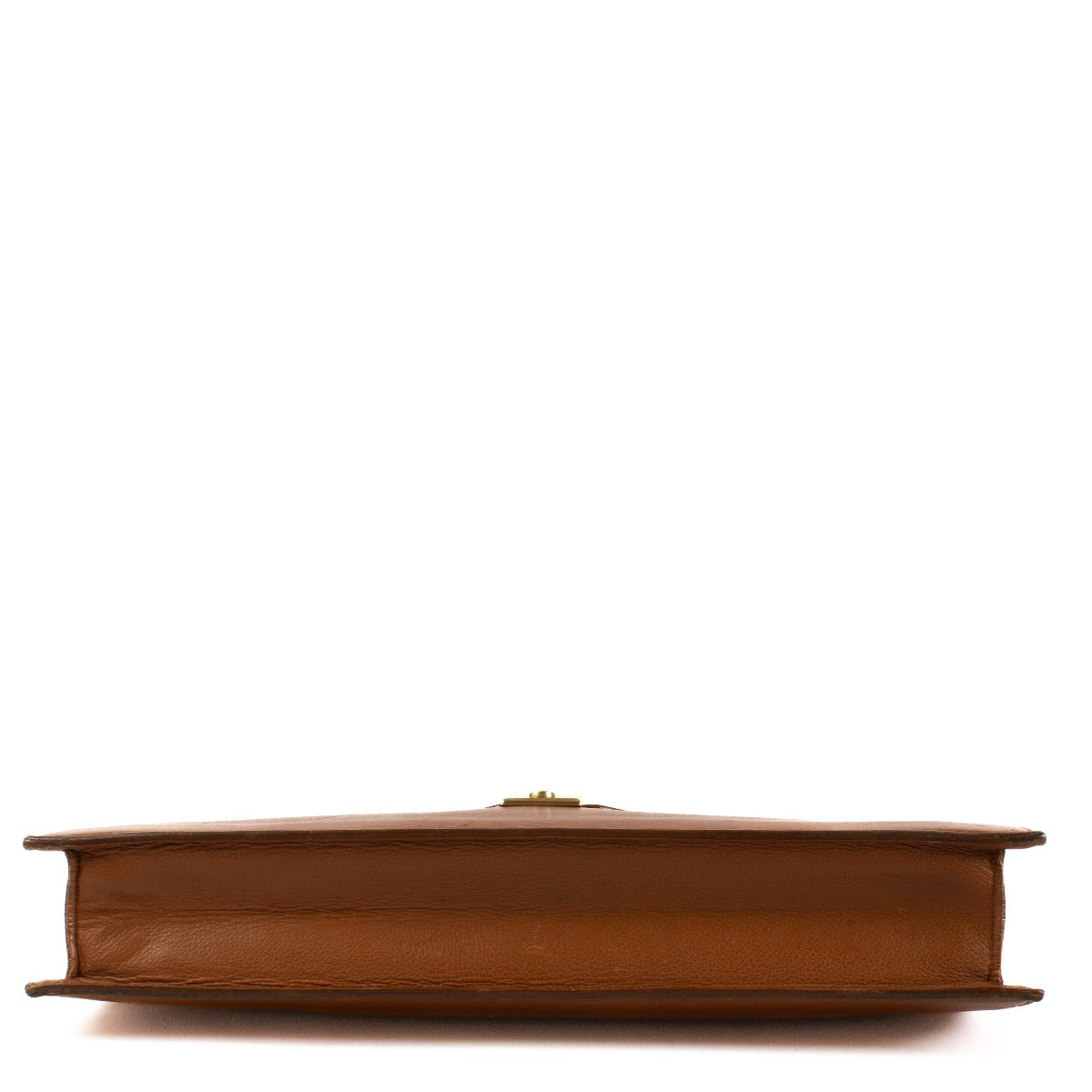 Serviette Consul Delvaux en cuir cognac