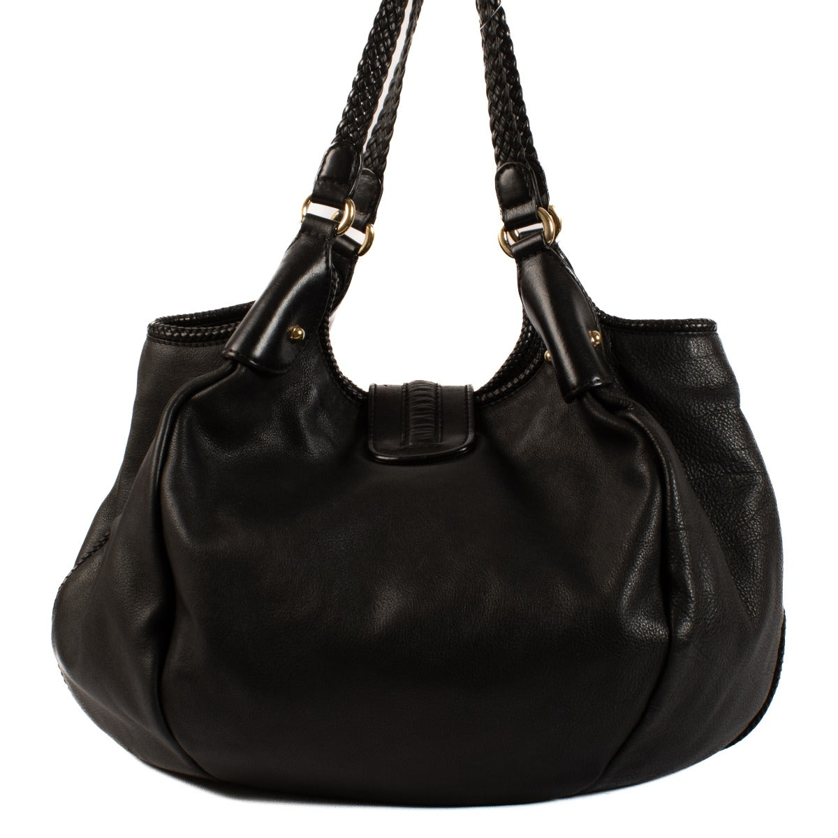 Gucci Black Leather Marrakech Hobo Bag