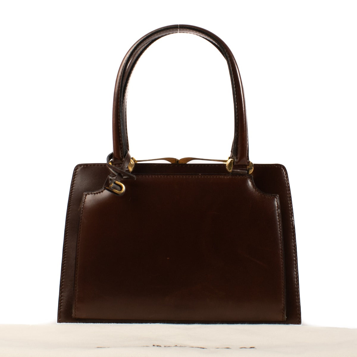 Delvaux Vintage Brown Box Calf Mini Bag