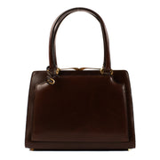 Delvaux Vintage Brown Box Calf Mini Bag