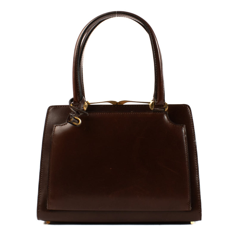Delvaux Vintage Brown Box Calf Mini Bag