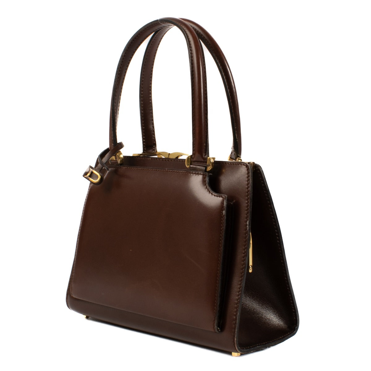 Delvaux 1960s Brown Box Calf Mini Bag