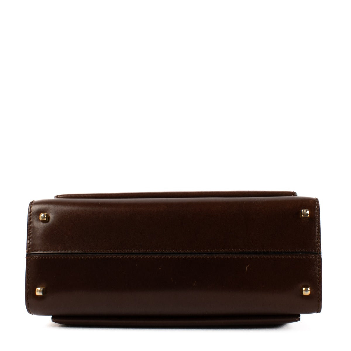 Mini sac Delvaux des années 1960 en veau box marron
