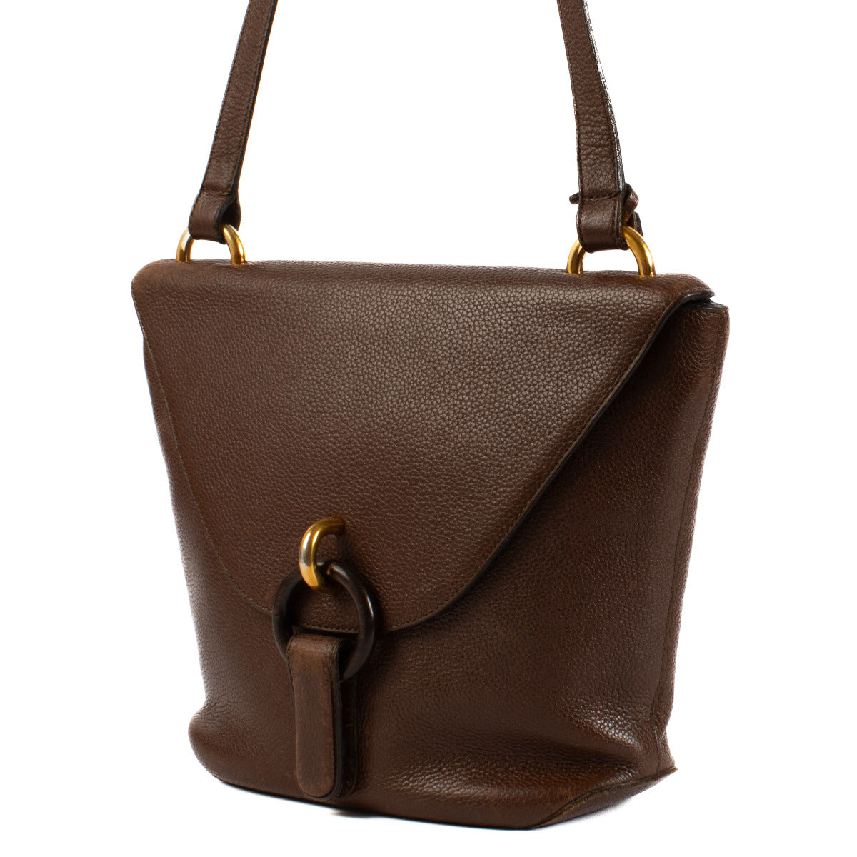 Delvaux Bruine Vintage Schoudertas