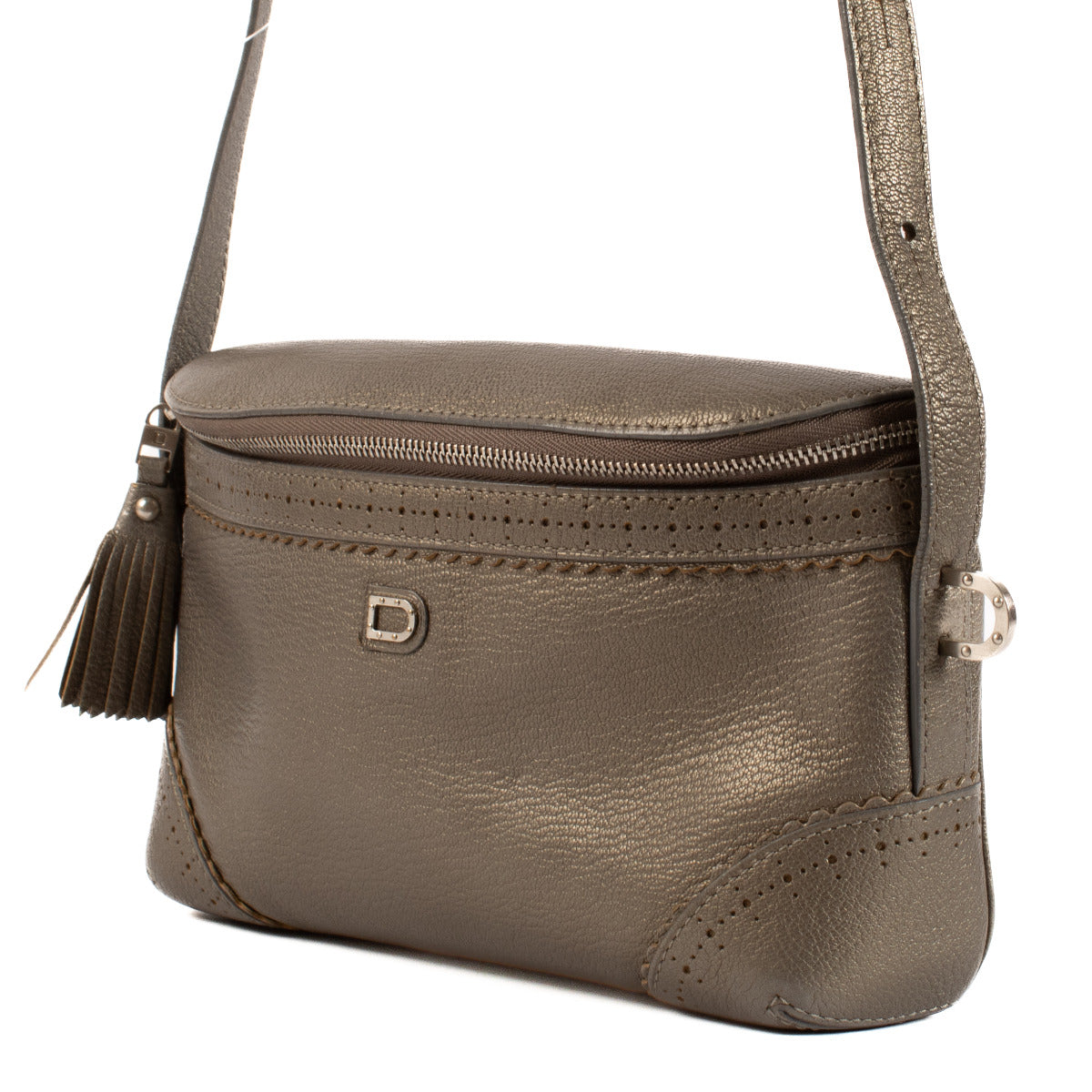 Sac Bandoulière Delvaux Gris Irisé Marie PM