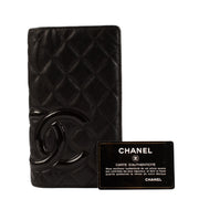 Shop safe online at Labellov in Antwerp, Brussels and Knokke this 100% authentic second hand Chanel Black Cambon Ligne Wallet