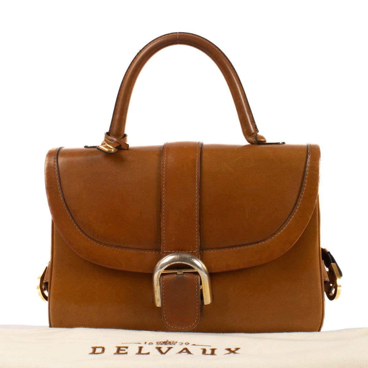 Delvaux Tan Natural Calfskin Brillant Rouilly Bag
