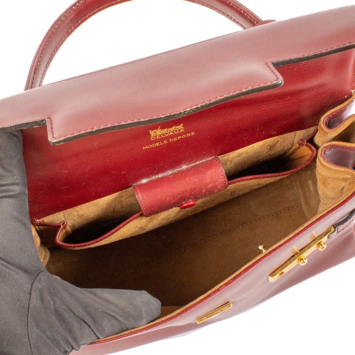 Delvaux Vintage Bordeaux Box Calf Tempête MM