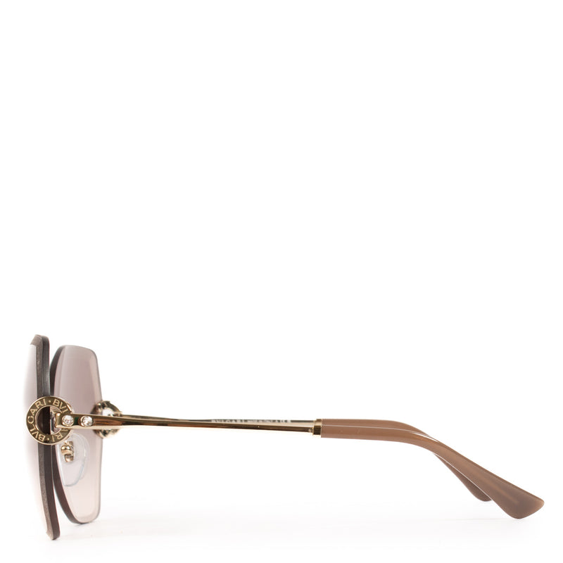 Bulgari Pink Frameless Sunglasses