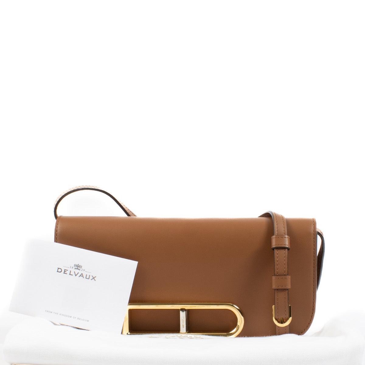 shop 100% authentic second hand Delvaux Tan Olen Calf Lingot Clutch on Labellov.com