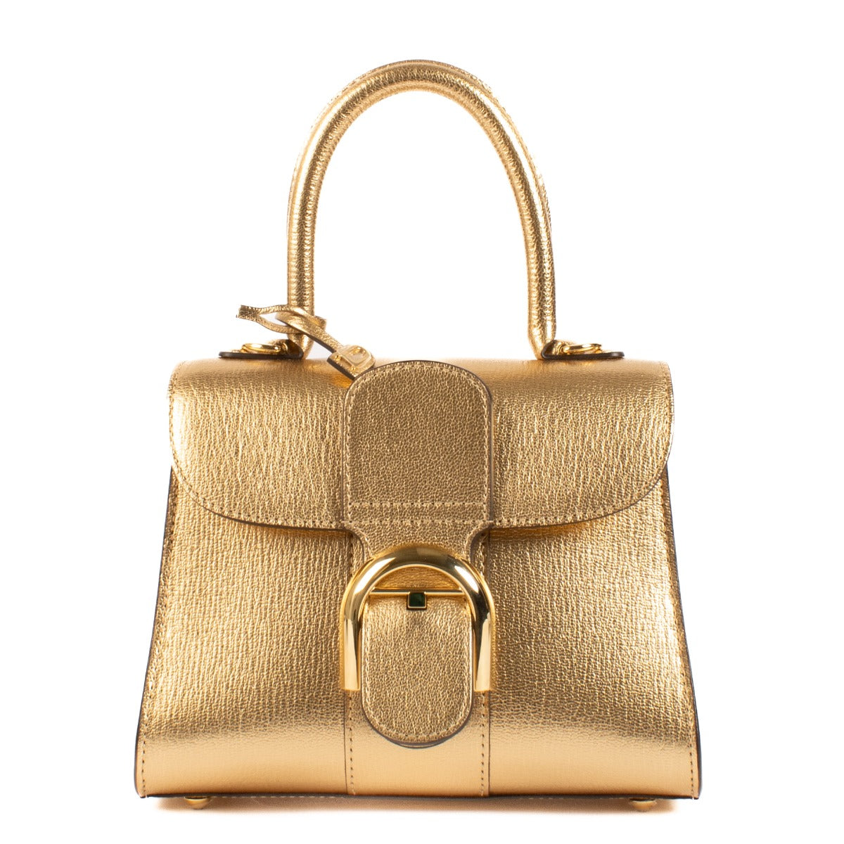 Delvaux Metallic Gold Goatskin Brillant Mini Bag
