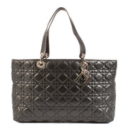 Dior Black Lambskin Cannage Soft Lady Dior Shopper Tote Bag