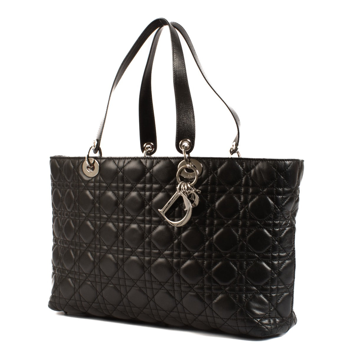 Dior Zwart Lamsleer Cannage Soft Lady Dior Tote Tas