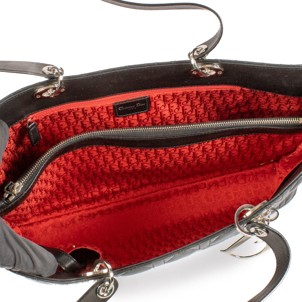 Dior Zwart Lamsleer Cannage Soft Lady Dior Tote Tas
