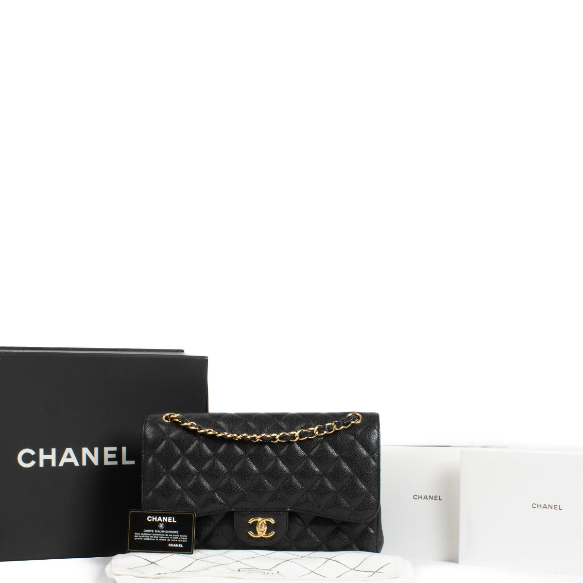 Chanel Black Caviar Large Classic Flap Bag