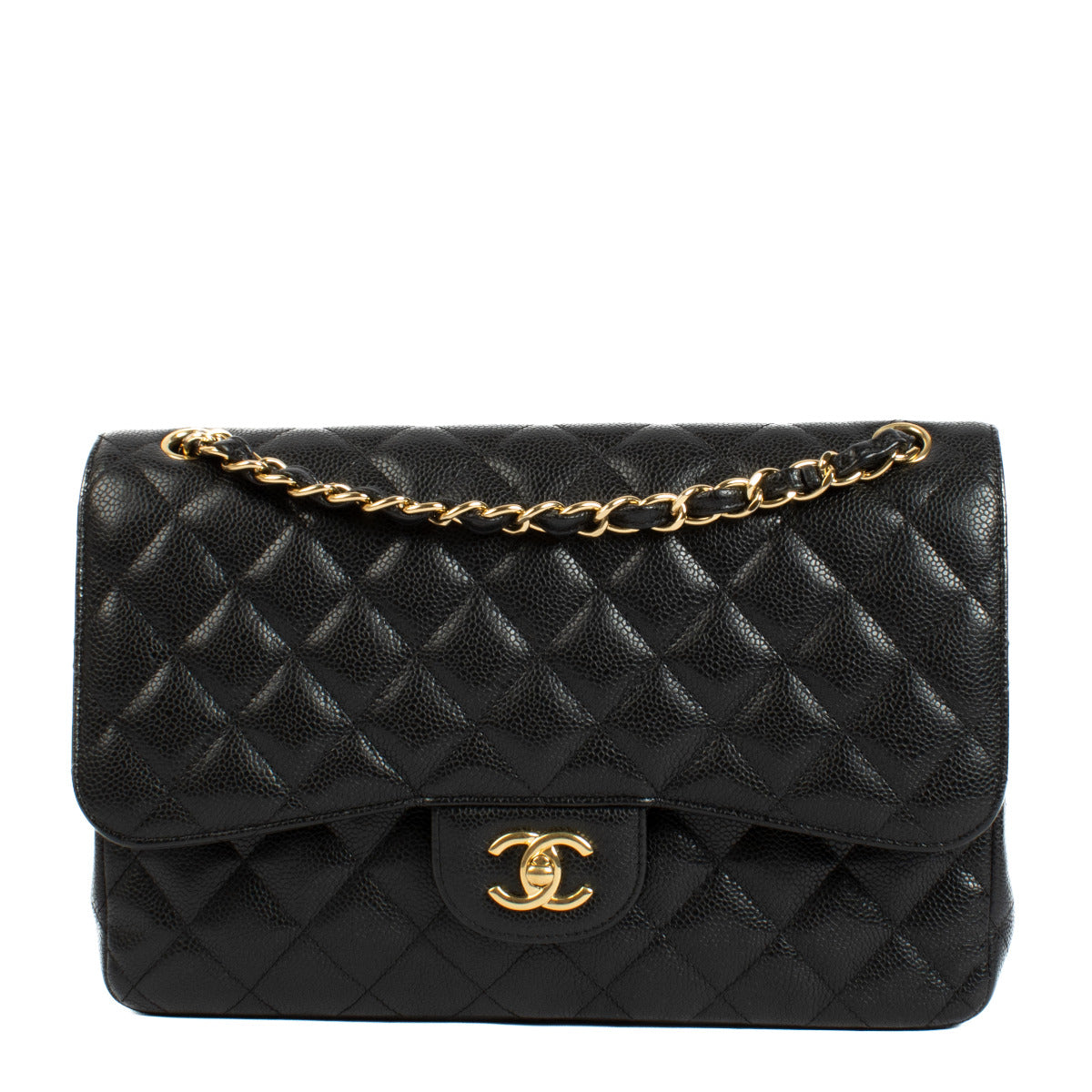 Chanel Black Caviar Large Classic Flap Bag