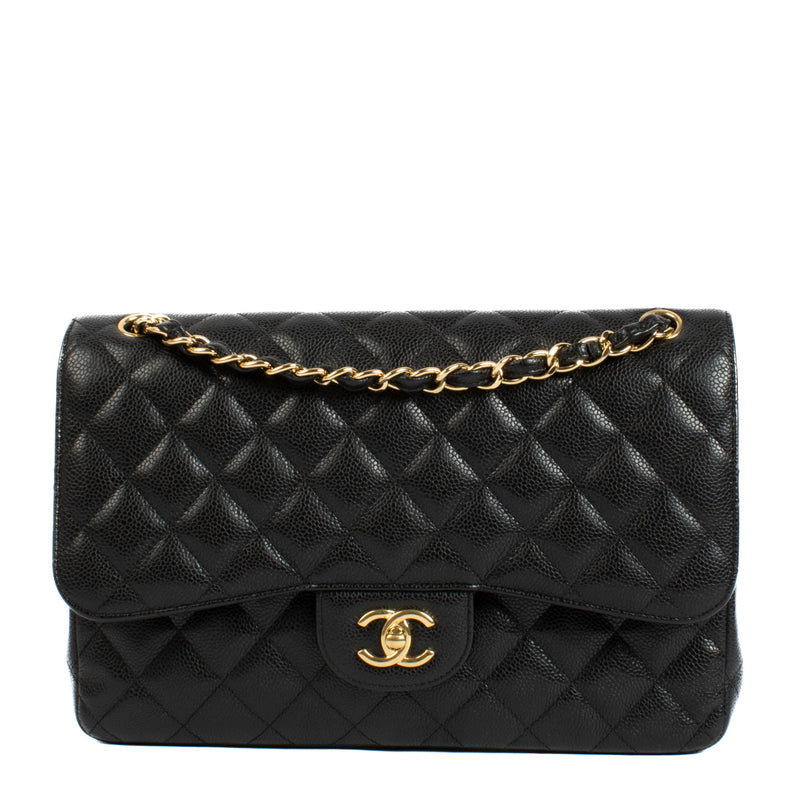 Chanel Black Caviar Large Classic Flap Bag
