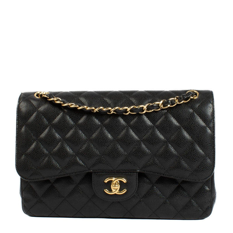 Chanel Black Caviar Large Classic Flap Bag