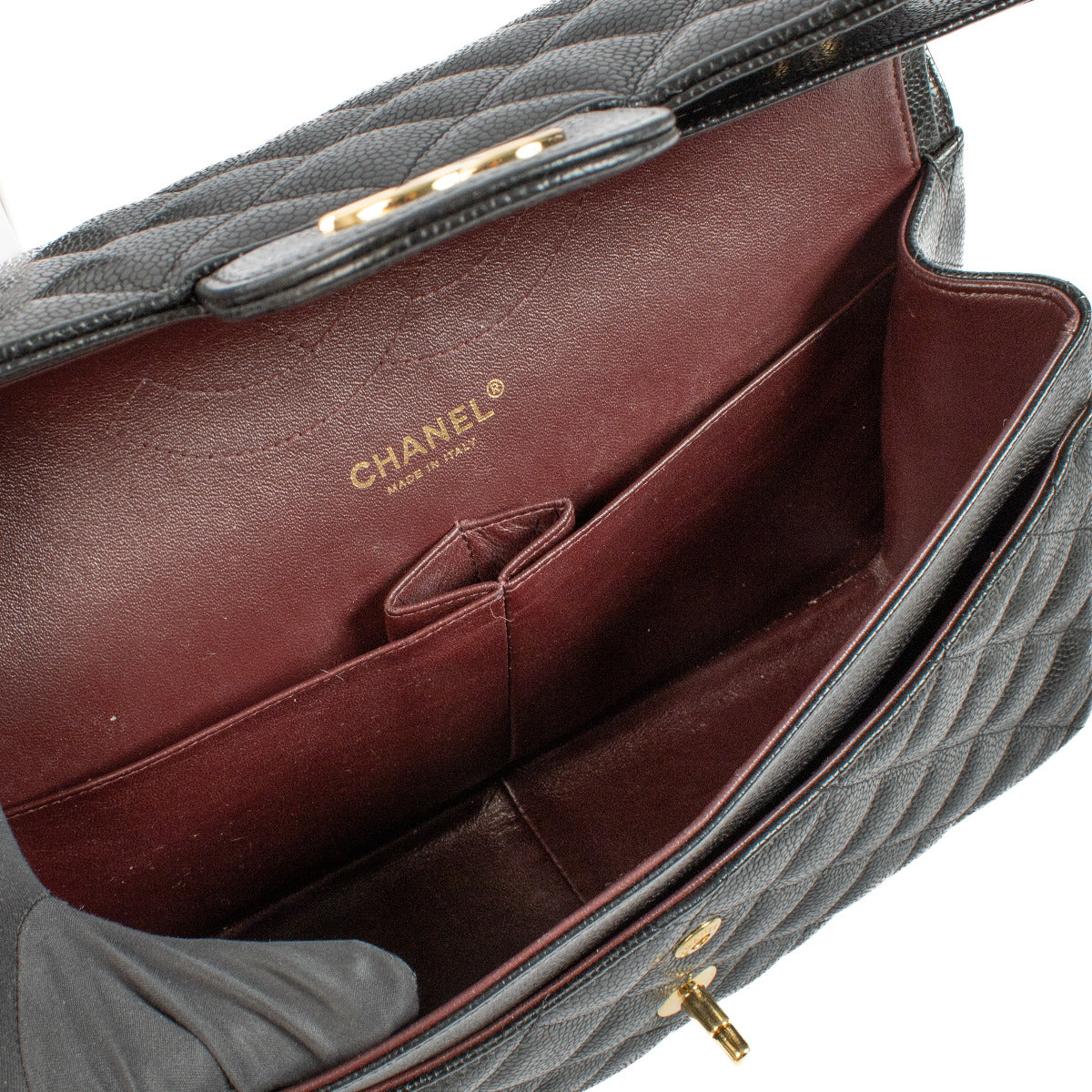 Chanel Zwart Caviar Large Classic Flap Bag