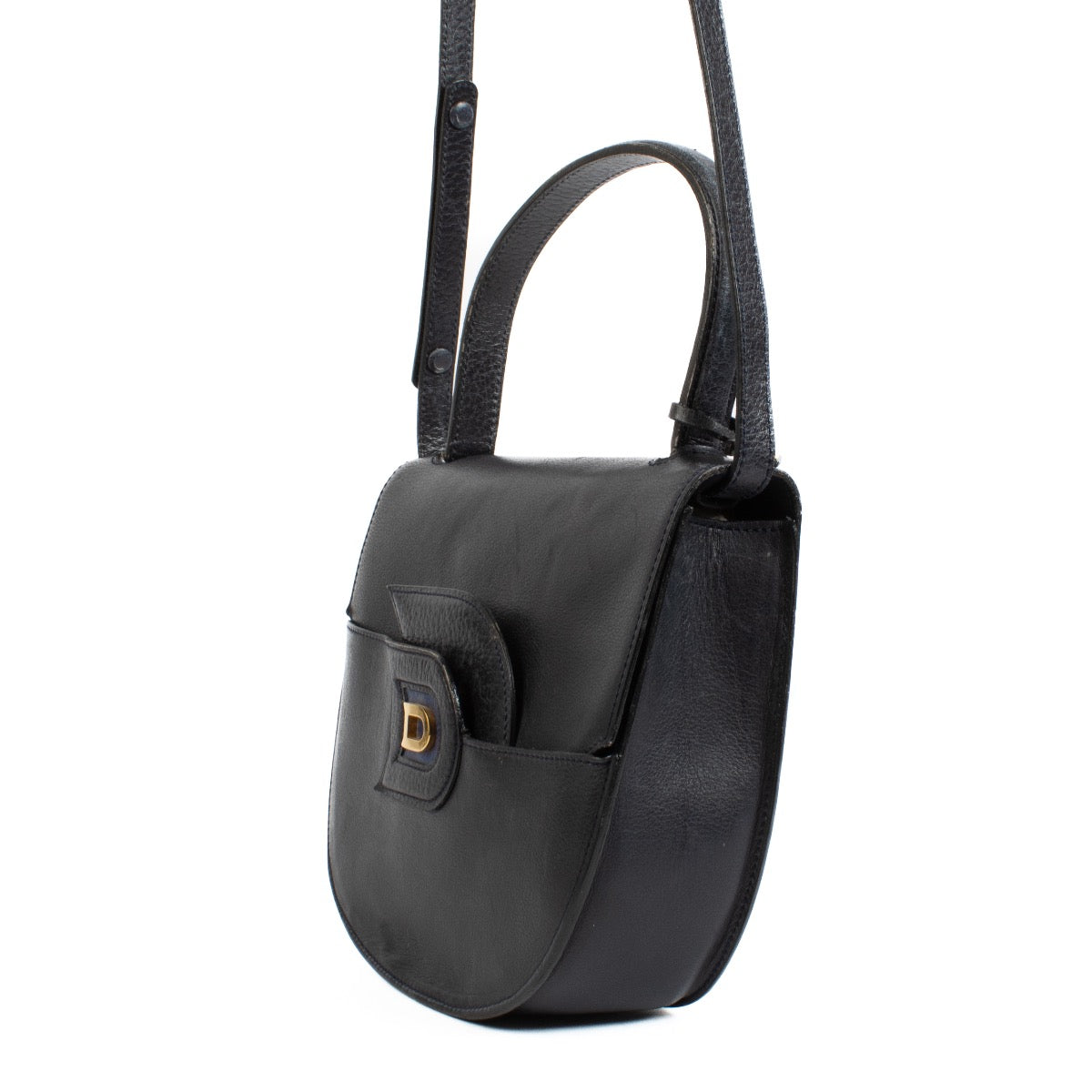 Shop safe online at Labellov in Antwerp, Brussels and Knokke this 100% authentic second hand Delvaux Blue Leather Top Handle