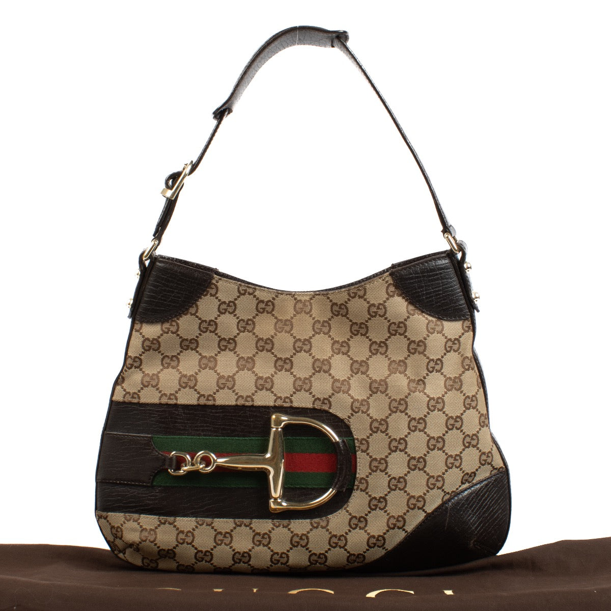 Shop safe online at Labellov in Antwerp, Brussels and Knokke this 100% authentic second hand Gucci GG Canvas Hobo Bag