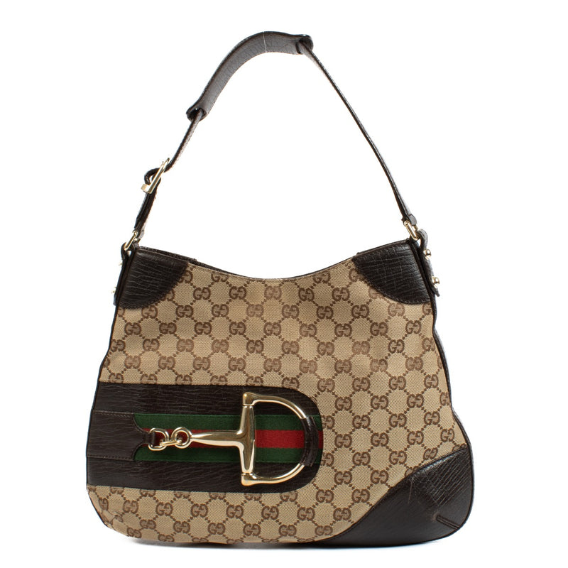 Shop safe online at Labellov in Antwerp, Brussels and Knokke this 100% authentic second hand Gucci GG Canvas Hobo Bag