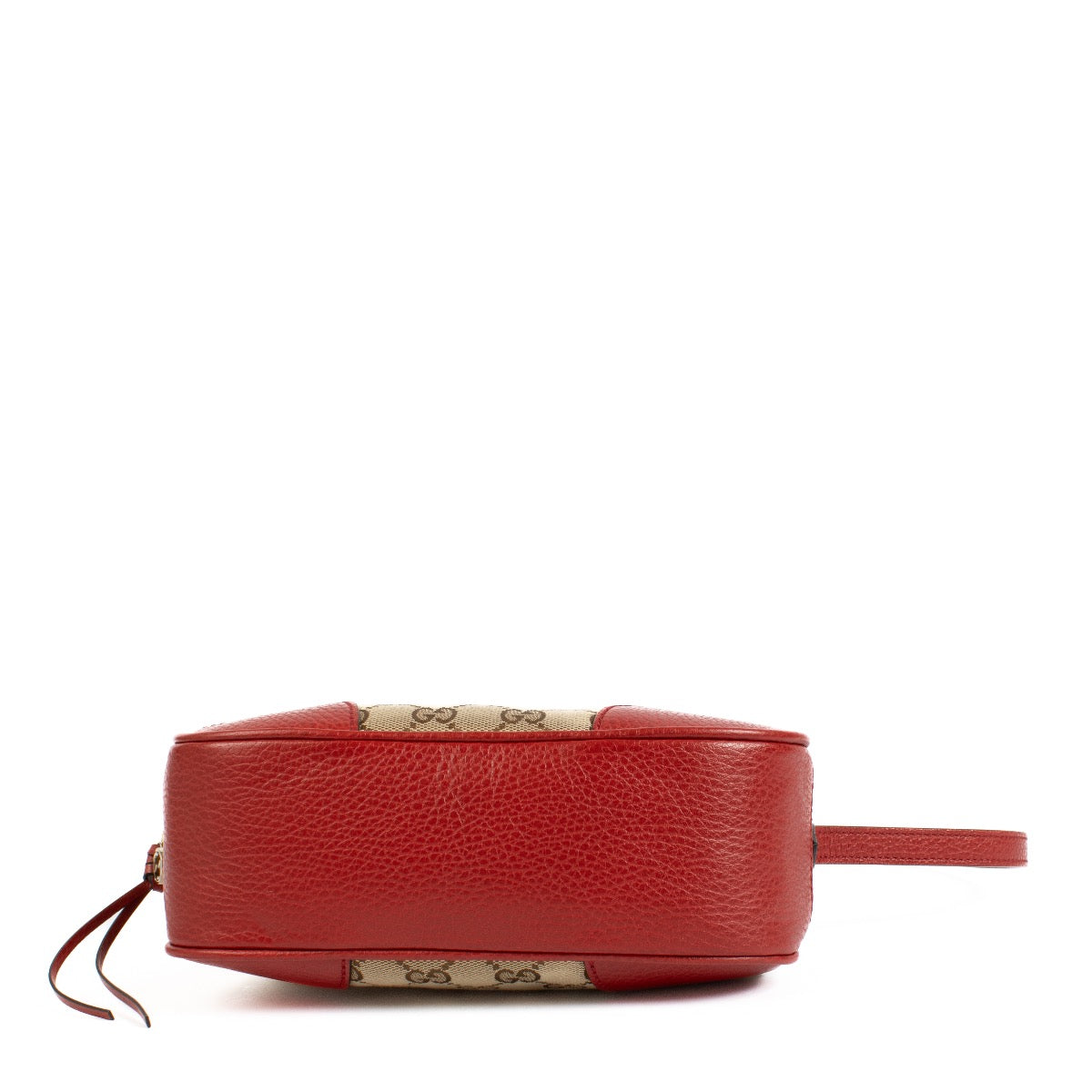 Shop safe online at Labellov in Antwerp, Brussels and Knokke this 100% authentic second hadn't Gucci GG Canvas/Red Leather Camera Bag