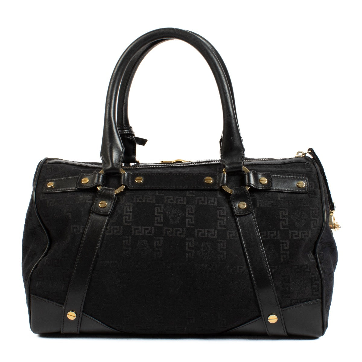 Shop safe online at Labellov in Antwerp, Brussels and Knokke this 100% authentic second hand Versace Black Nylon Top handle Bag