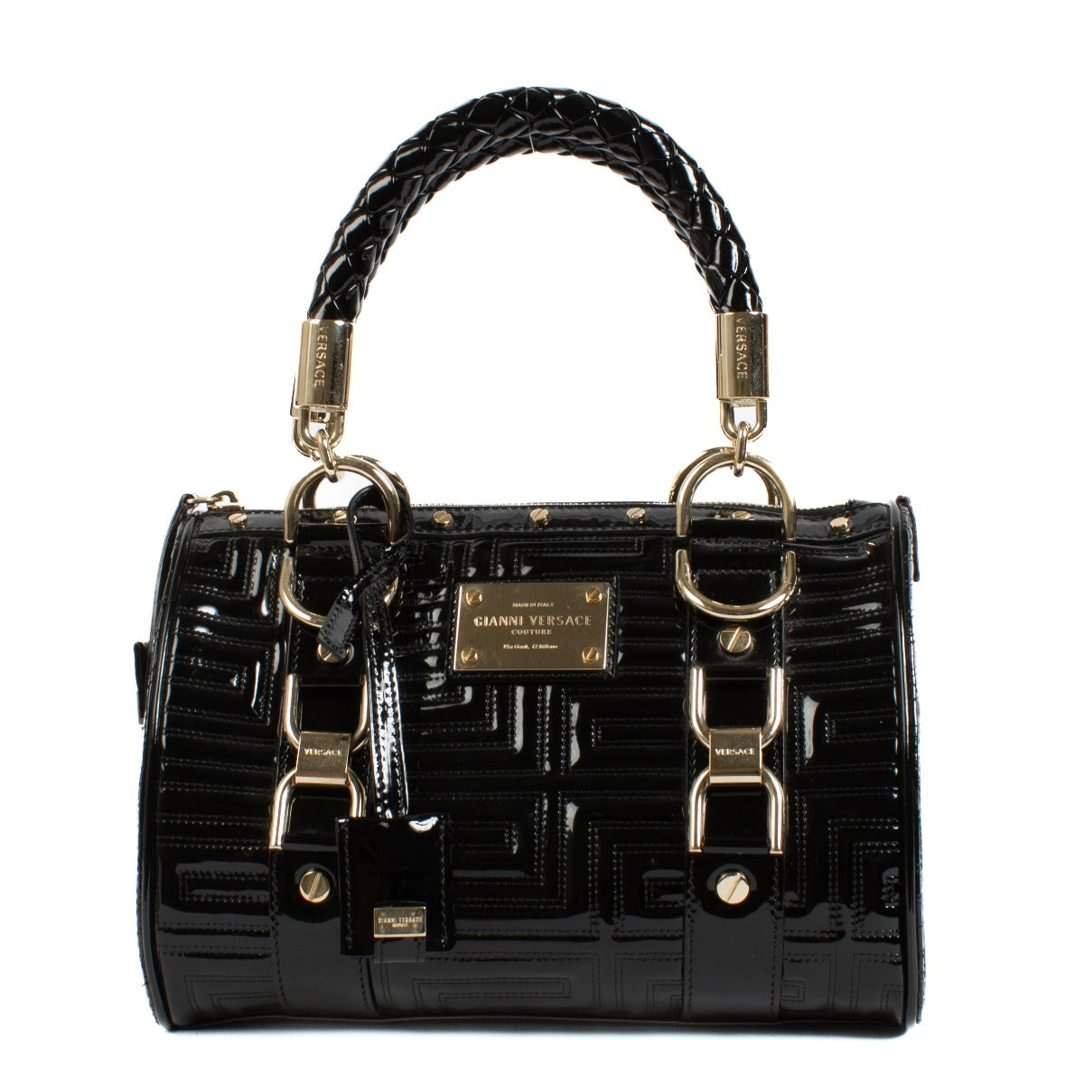 Shop 100% authentic secondhand Versace Black Patent Snap Out Of It Bag on Labellov.com