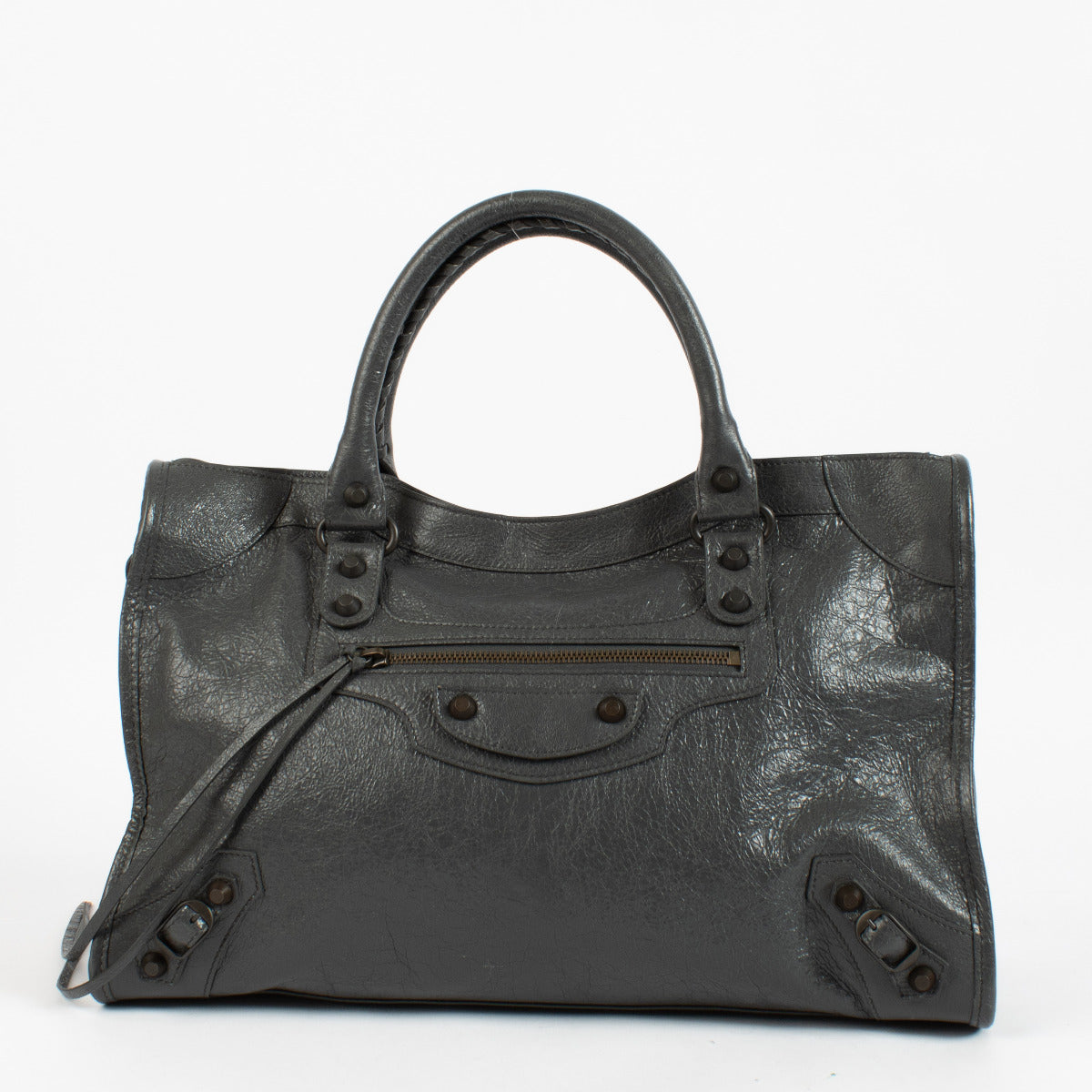Balenciaga Le City Medium Grey Shoulder Bag