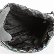Bottega Veneta Black Notte dustbag with soft fabric and drawstring closure at Labellov.com