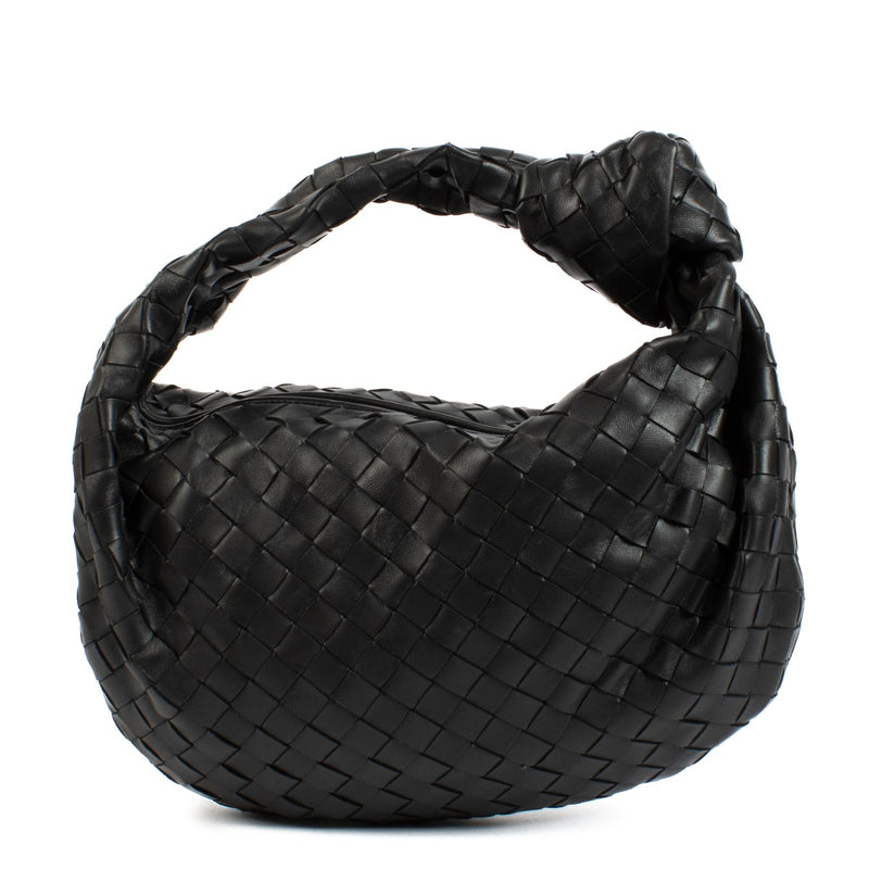 Bottega Veneta Black Intrecciato Teen Jodie Bag