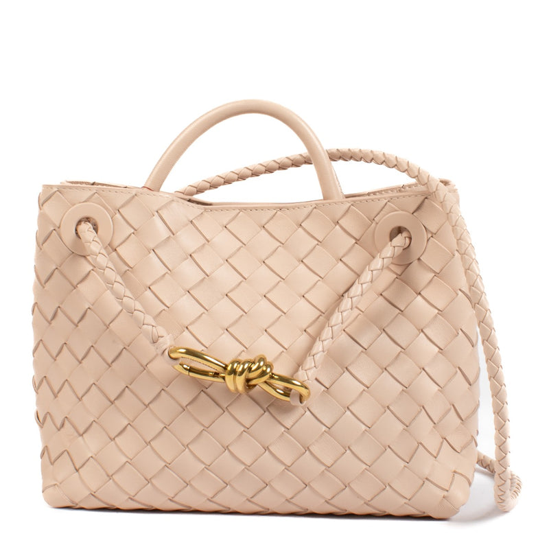 Bottega Veneta Lotus Intreccaito Small Andiamo Bag