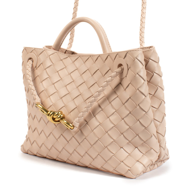 Bottega Veneta Lotus Intreccaito Small Andiamo Bag