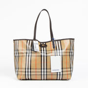 Authentic pre-loved Burberry Beige Coated Canvas Highland Tote Bag on Labellov.com