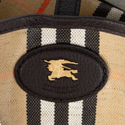 Authentic pre-loved Burberry Beige Coated Canvas Highland Tote Bag on Labellov.com