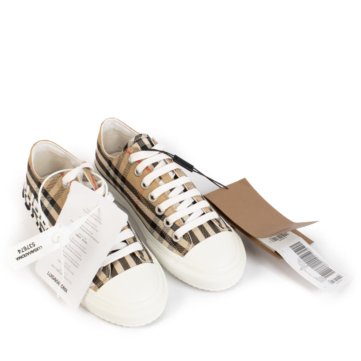 Shop 100% authentic secondhand Burberry Check Sneakers - Size 36 on Labellov.com