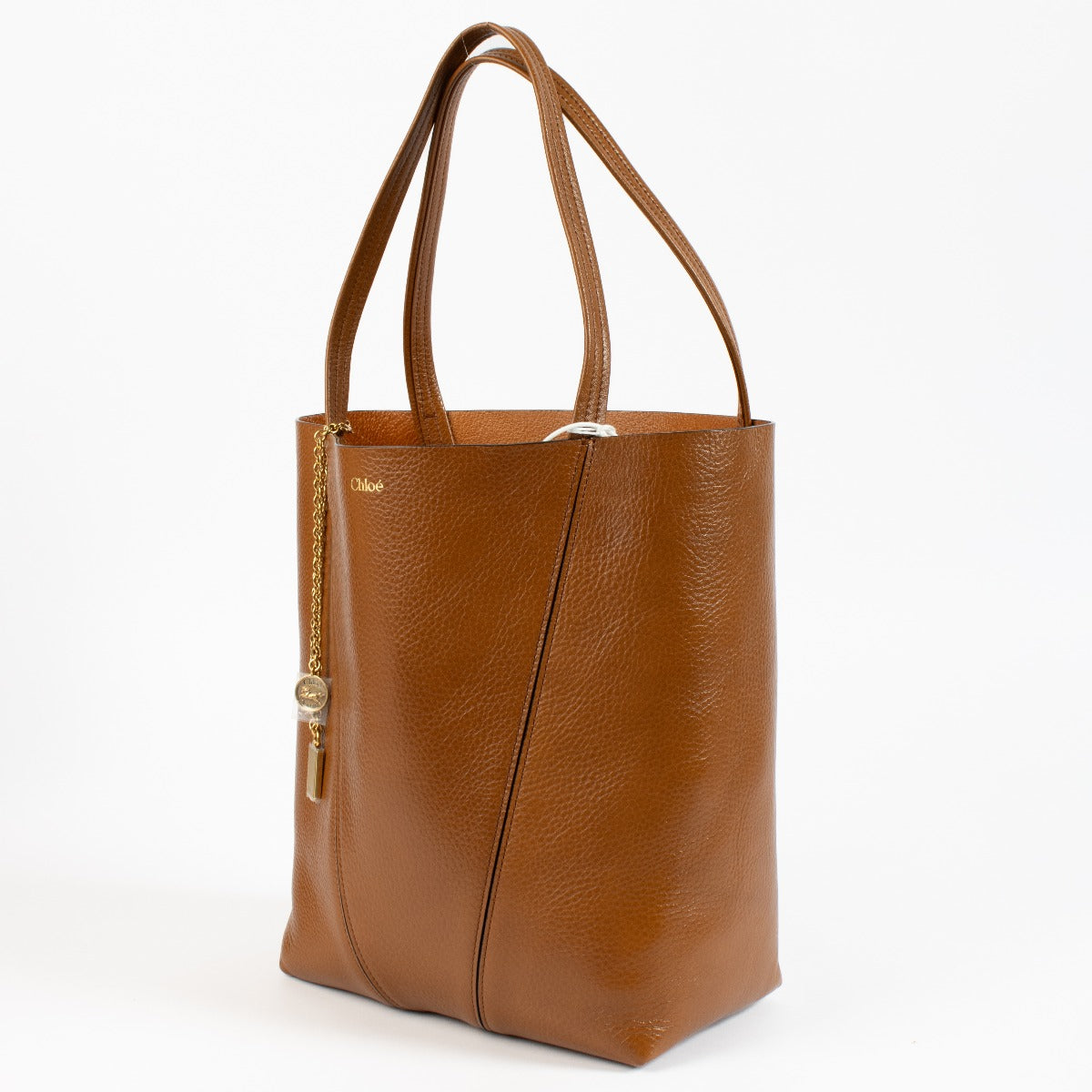 Chloé Clay Brown Medium Spin Tote Bag