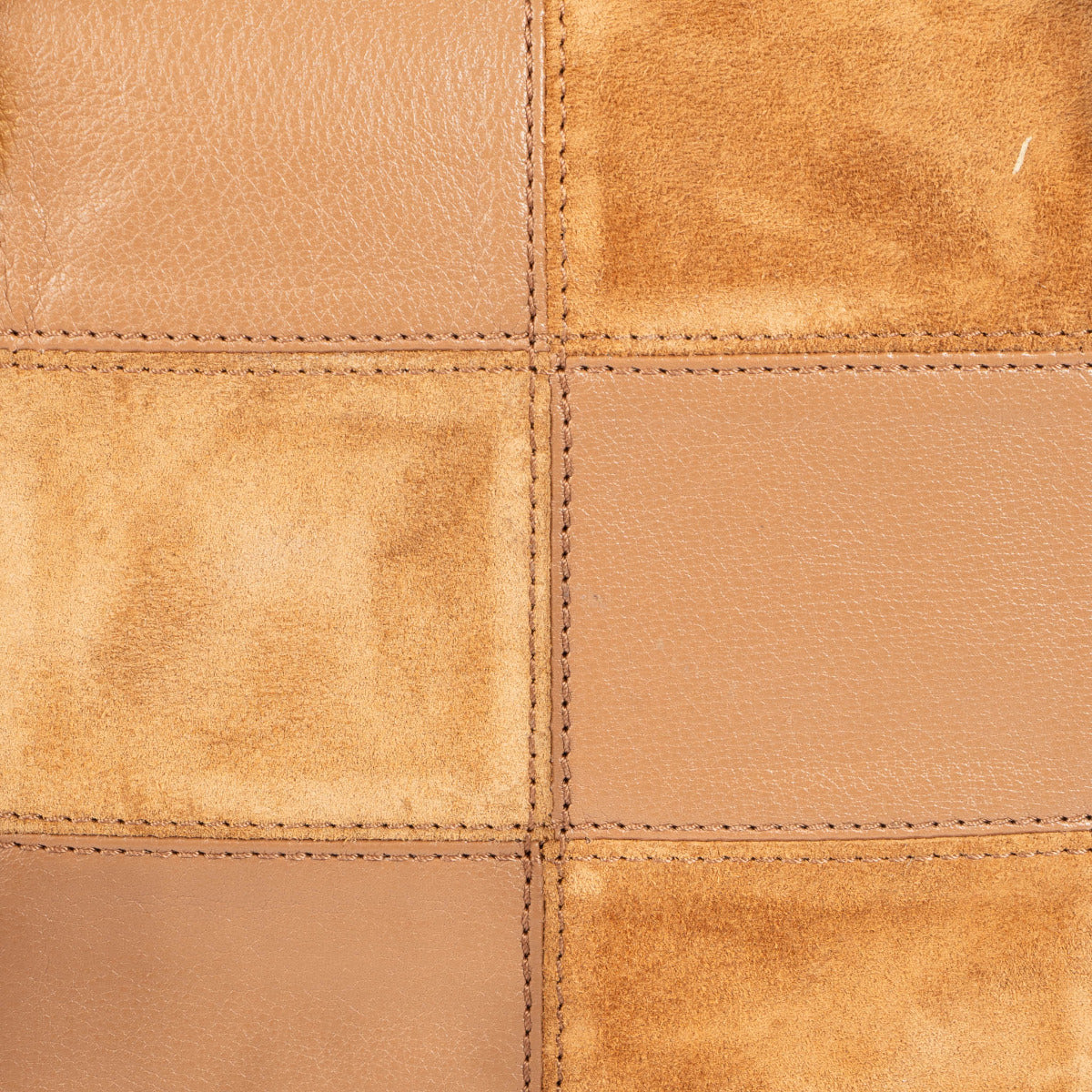 Chloé Cognac Marcie Leather & Suede Patchwork Satchel