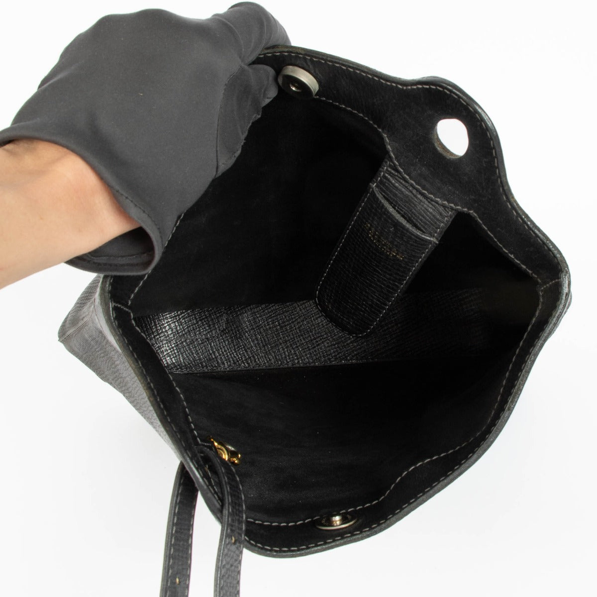 Delvaux Black Leather Shoulder Bag