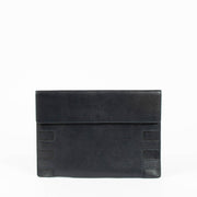 Delvaux blue leather clutch minimalist elegant evening bag
