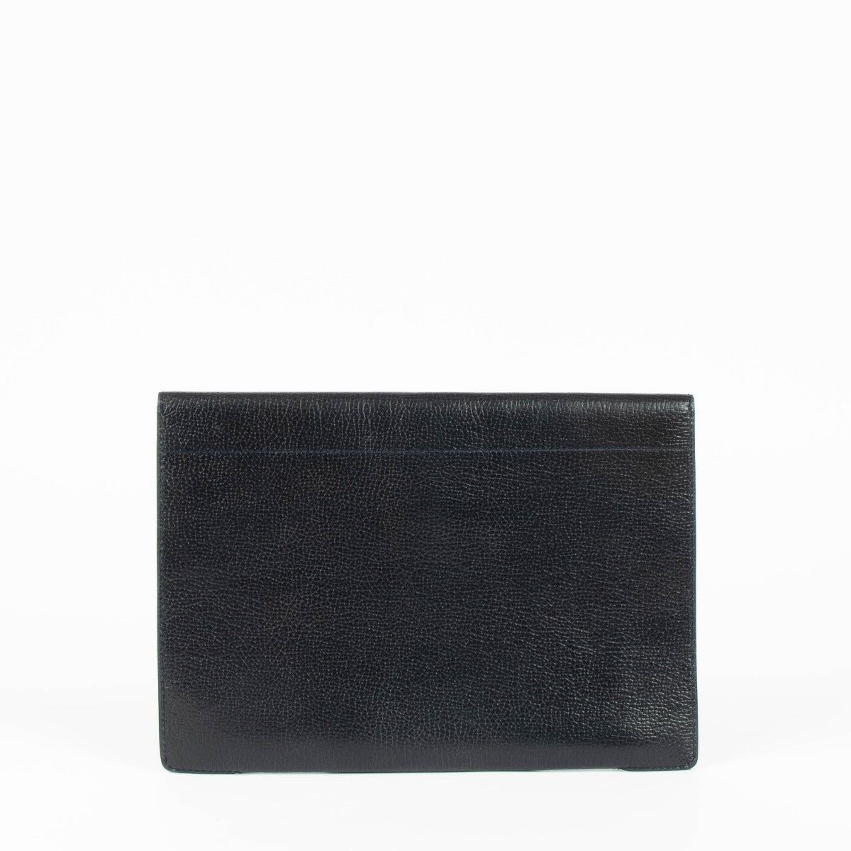 Delvaux blue leather clutch minimalist elegant evening bag
