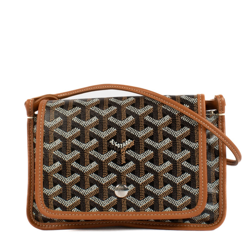 Goyard Black/Tan Plume Pocket Wallet Crossbody Bag