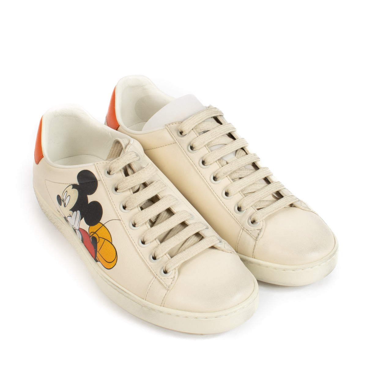 Gucci Beige Mickey Sneakers - size 35.5