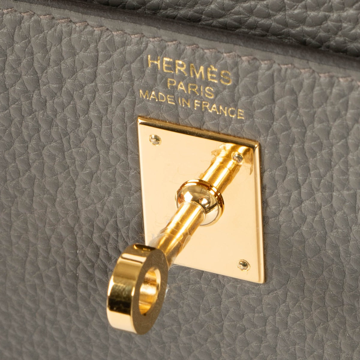 Hermès Kelly 25 Gris Étain Togo GHW