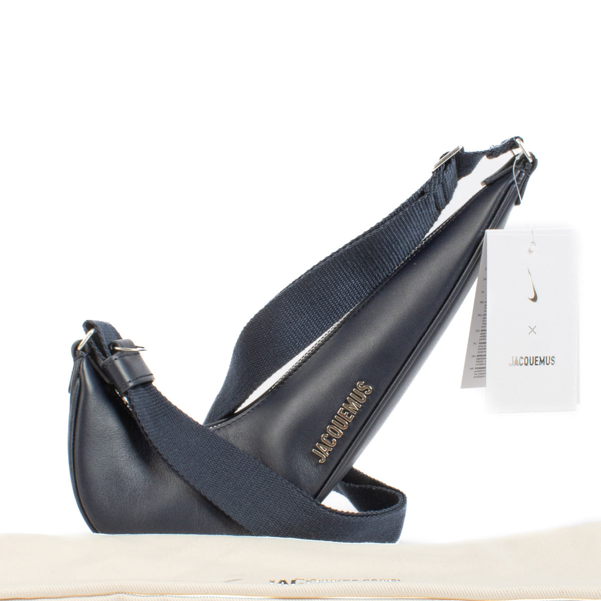 Jacquemus x Nike marineblauwe Le Swoosh tas