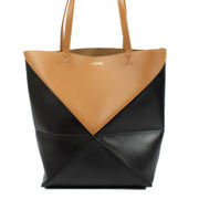 Loewe Warm Desert/Black Puzzle Fold Tote Bag